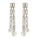 Ben-amun - Crystal With Pearl Drop Post Earrings