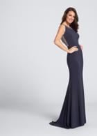 Ellie Wilde - Ew21736 Embellished Fitted Scoop Evening Dress