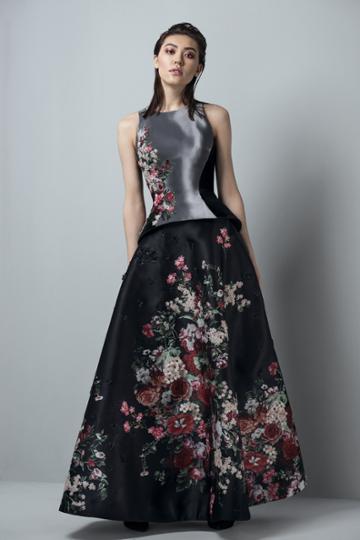 Saiid Kobeisy - 3381 Haltered Floral Embellished Gown