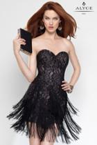 Alyce Paris - 4441 Short Dress In Black-bisque