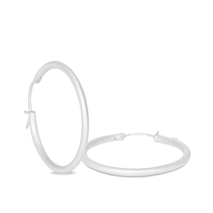 Nina Nguyen Jewelry - Large 35mm Silver Hoops