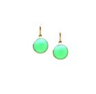 Tresor Collection - Crysophrase Simple Round Dangle Earring In 18k Yellow Gold