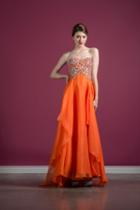 Cinderella Divine - Strapless Embellished Tiered A-line Gown