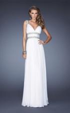 La Femme - 20110 Crystal Ornate Ruched Gown