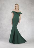 Janique - Jq1801 Split Off The Shoulder Mermaid Evening Gown