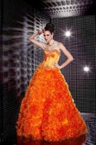 Studio 17 - 12420 Strapless Corset Organza Ruffled Gown