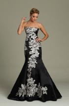 Jovani - 92925 Floral Embroidered Strapless Trumpet Gown