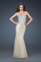 La Femme - 18021 Embellished Strapless Trumpet Gown