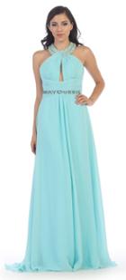 Shirred Cutout Halter A-line Long Dress