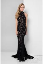 Terani Evening - High Necked Lacy Mermaid Gown 1712e3271
