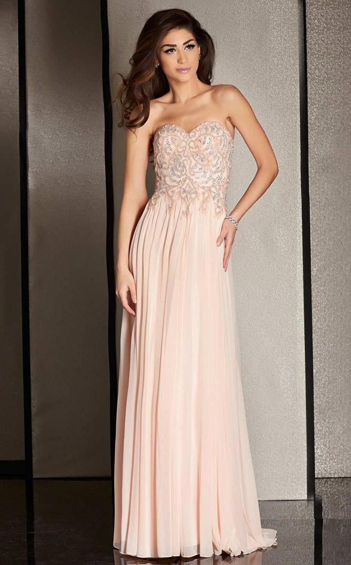 Clarisse - M6229 Embellished Sweetheart Column Dress