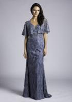 Lara Dresses - 33591 Embellished Bell Sleeve Sheath Dress
