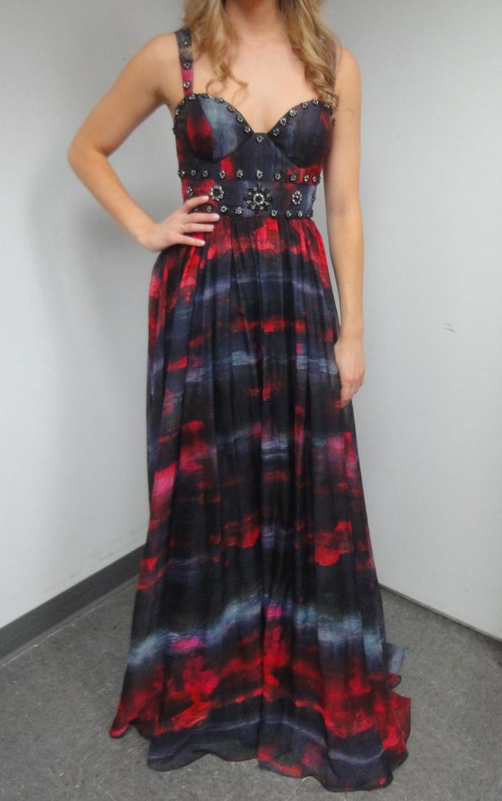 Jovani - Long Printed Dress 42717