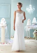 Enchanting By Mon Cheri - 215113 Crystal Beaded V Back Bridal Gown