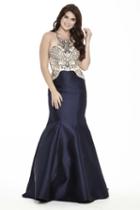 Jolene Collection - 17115 Sultry Open Back Mermaid Gown