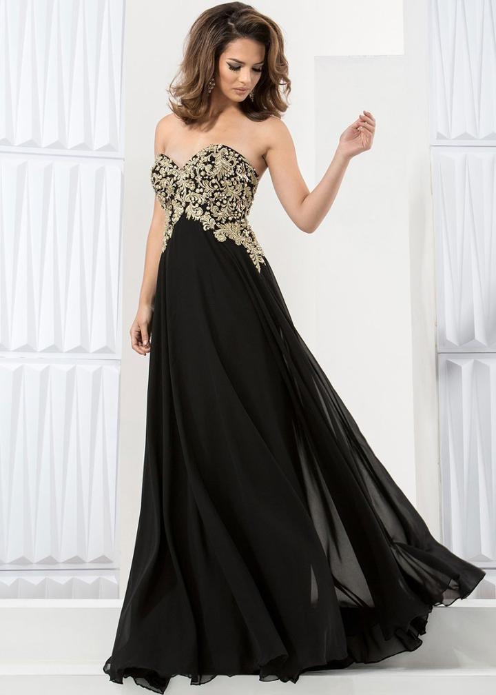 Jasz Couture - 5766 Dress In Black