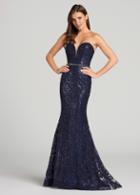Ellie Wilde - Ew118171 Strapless Embroidered Lace Mermaid Gown