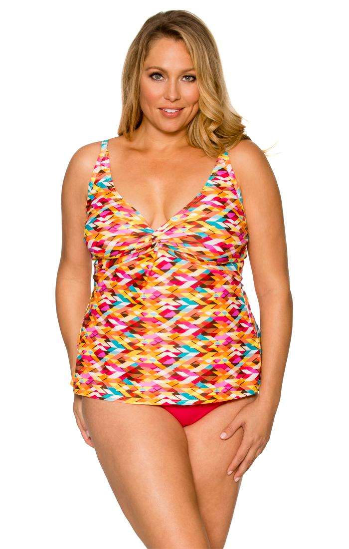 Curve Swimwear Bright Side 377e/f Underwire Twist Tankini Top