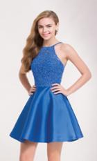 Alyce Paris Homecoming - 3708 Lace Halter Neck A-line Dress