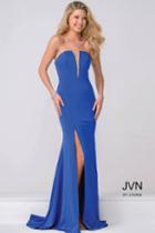 Jovani - Plunging Neckline High Slit Prom Dress Jvn49580