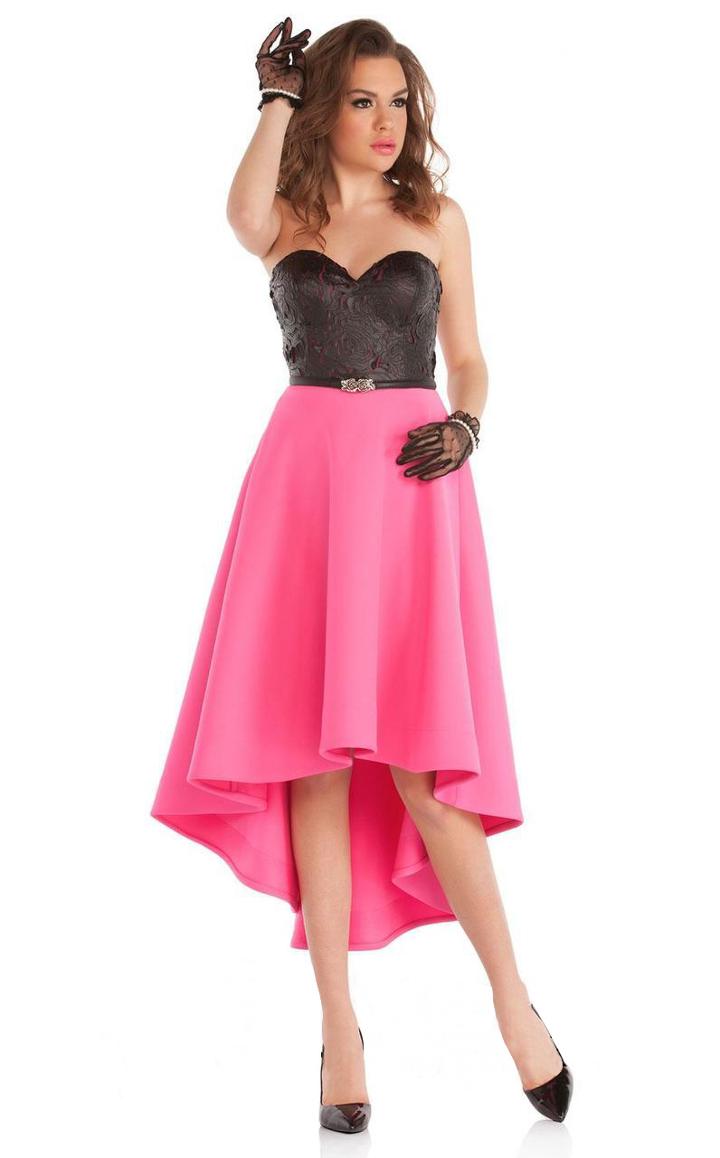 Mnm Couture - N0011 Strapless High Low Cocktail Dress