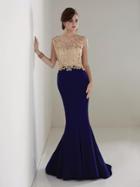 Christina Wu Elegance - 20208 Beaded Bateau Jersey Mermaid Dress