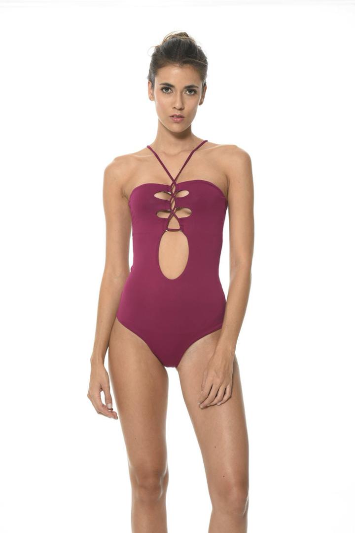 2017 Malai Swimwear - Sangria One Piece Op0044