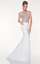 Panoply - 14840 Two-piece Ornate Halter Jersey Gown