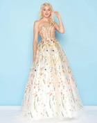 Mac Duggal - 66309h Strapless Beaded Gown With Florals