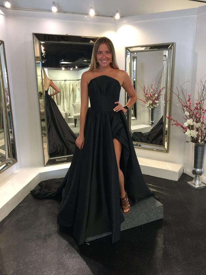Jovani - S57821 Strapless Ballgown With Long Train