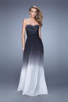 La Femme - 21515 Weave Sweetheart Ombre A-line Dress