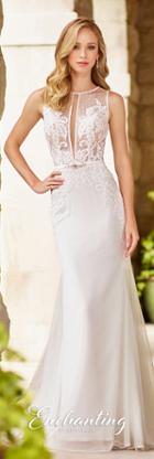 Enchanting By Mon Cheri - 118134 Embroidered Sheer Lace Wedding Dress