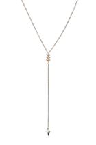 Heather Gardner - Chevron Lariat Necklace In Gold, Silver, Rose Gold, Or Mixed Metal