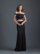 Madison James - 18-648 Two Piece Off Shoulder Fitted Evening Dress