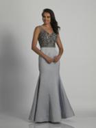 Dave & Johnny - A6418 Embellished V-neckline Mermaid Gown