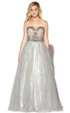 Jolene Collection - 16042 Embellished Strapless A Line Gown