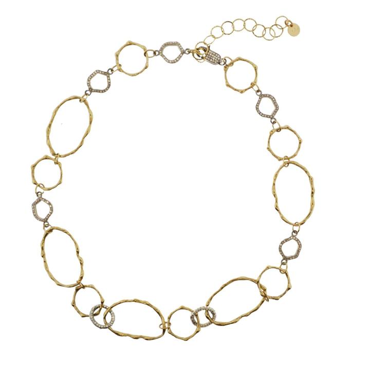 Mabel Chong - Pave Diamond Bamboo Necklace/bracelet Set-wholesale