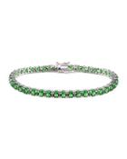 Cz By Kenneth Jay Lane - Classic Emerald Tennis Bracelet