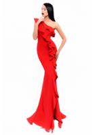 Tarik Ediz - 93339 Ruffled One Shoulder Mermaid Dress