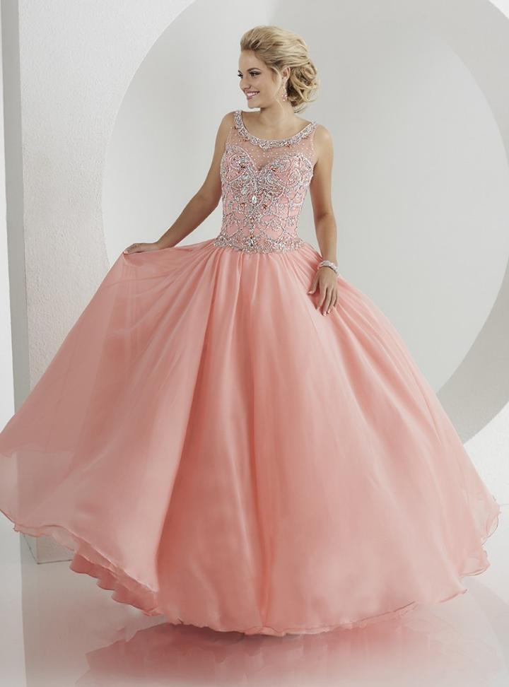 Tiffany Homecoming - Sparkling Scoop Illusion Evening Gown 61151