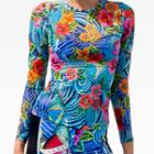 Luli Fama - Long Sleeve Inked Top In Multicolor (f515g01)
