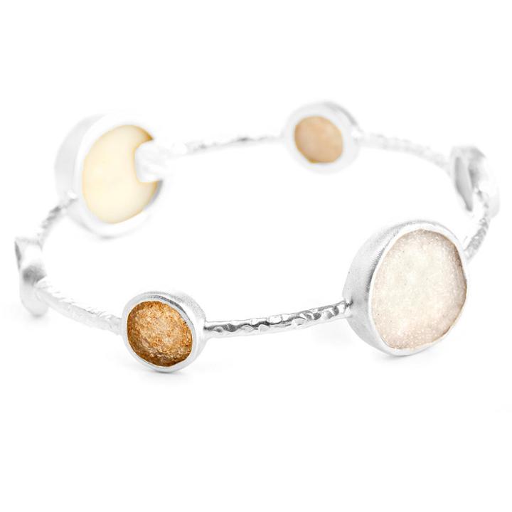 Nina Nguyen Jewelry - Pallas 6 Druzy Silver Bangle