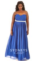 Sydney's Closet - Sc7168 Plus Size Dress In Royal