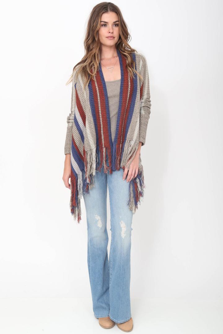 Goddis - Fifi Fringe Sweater In Heights