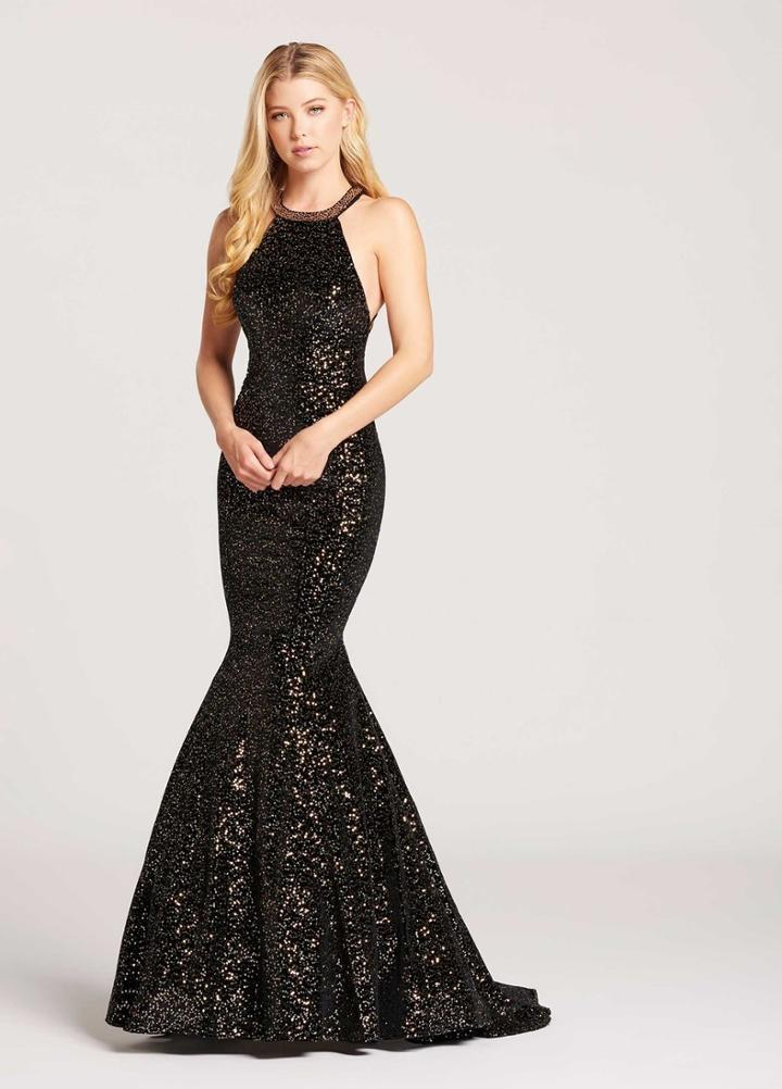 Ellie Wilde - Ew118067 Fitted Halter Mermaid Gown