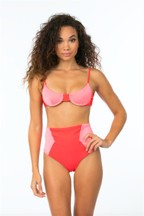 Lolli Swimwear - Pyt Bottom In Vintage Rose