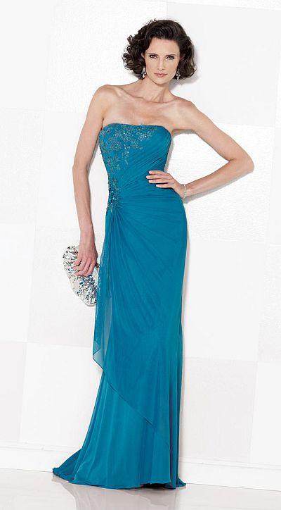 Cameron Blake By Mon Cheri - 114673 Long Dress In Teal