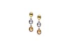 Tresor Collection - 18k Yellow Gold Earring With Multi Sapphire Oval