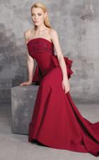 Mnm Couture - N0188 Strapless Scroll Embroidered Mermaid Gown