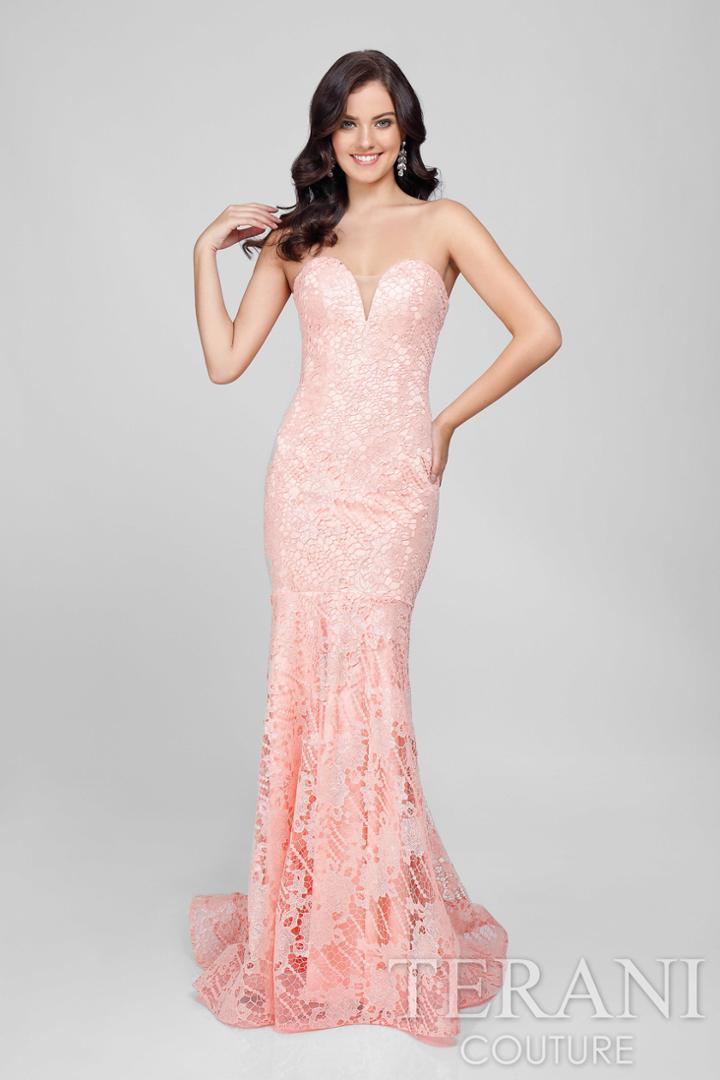 Terani Prom - Stunning Embroidery Sweetheart Polyester Full Length Hemline Mermaid Gown 1711p2387.
